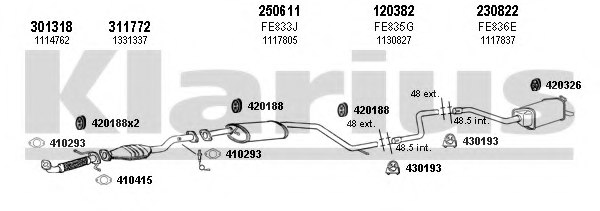 KLARIUS 361869E Exhaust System